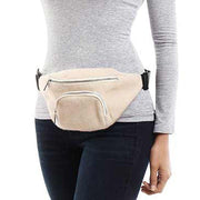 Solid Fluffy Faux Fur Sling Backpack Fanny Pack