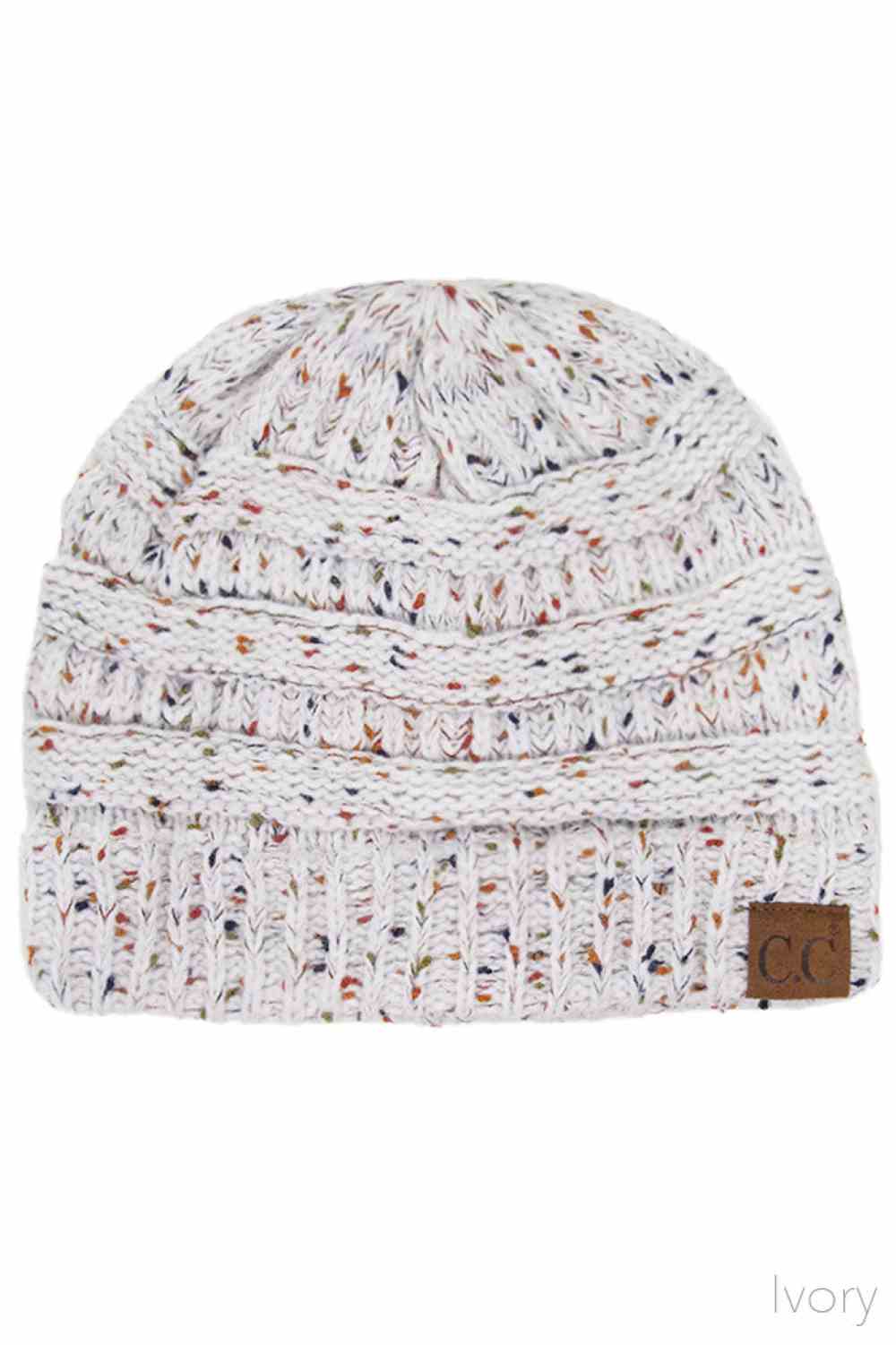 C.C Confetti Cable Knit Beanie