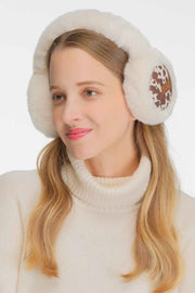 C.C Cow Print Faux Fur Suede Earmuff Ear Warmer