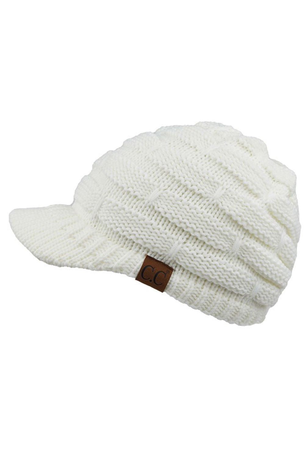 C.C Versatile Ribbed Knit Brim Beanie