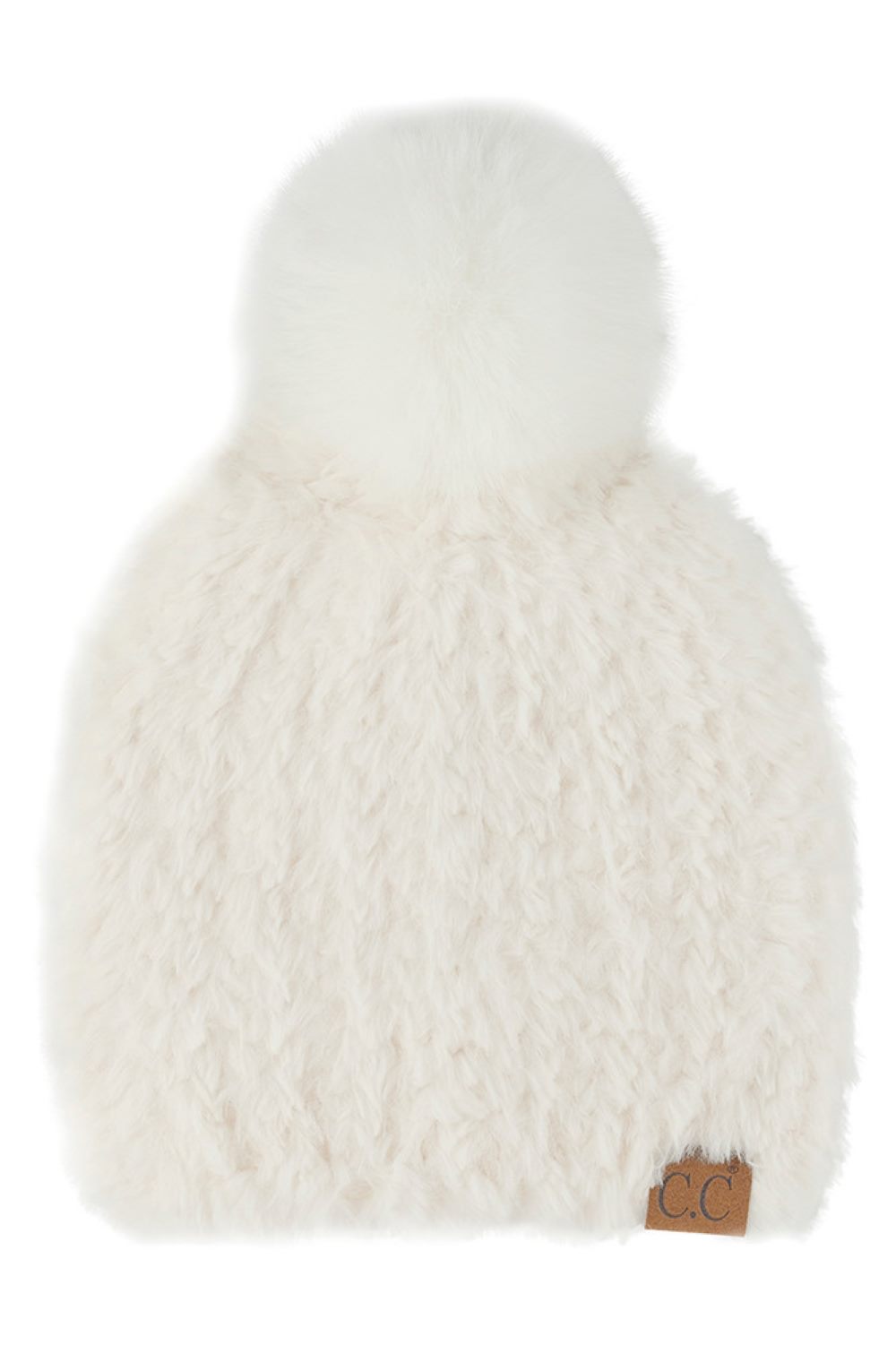 C.C Faux Fur Pom Beanie