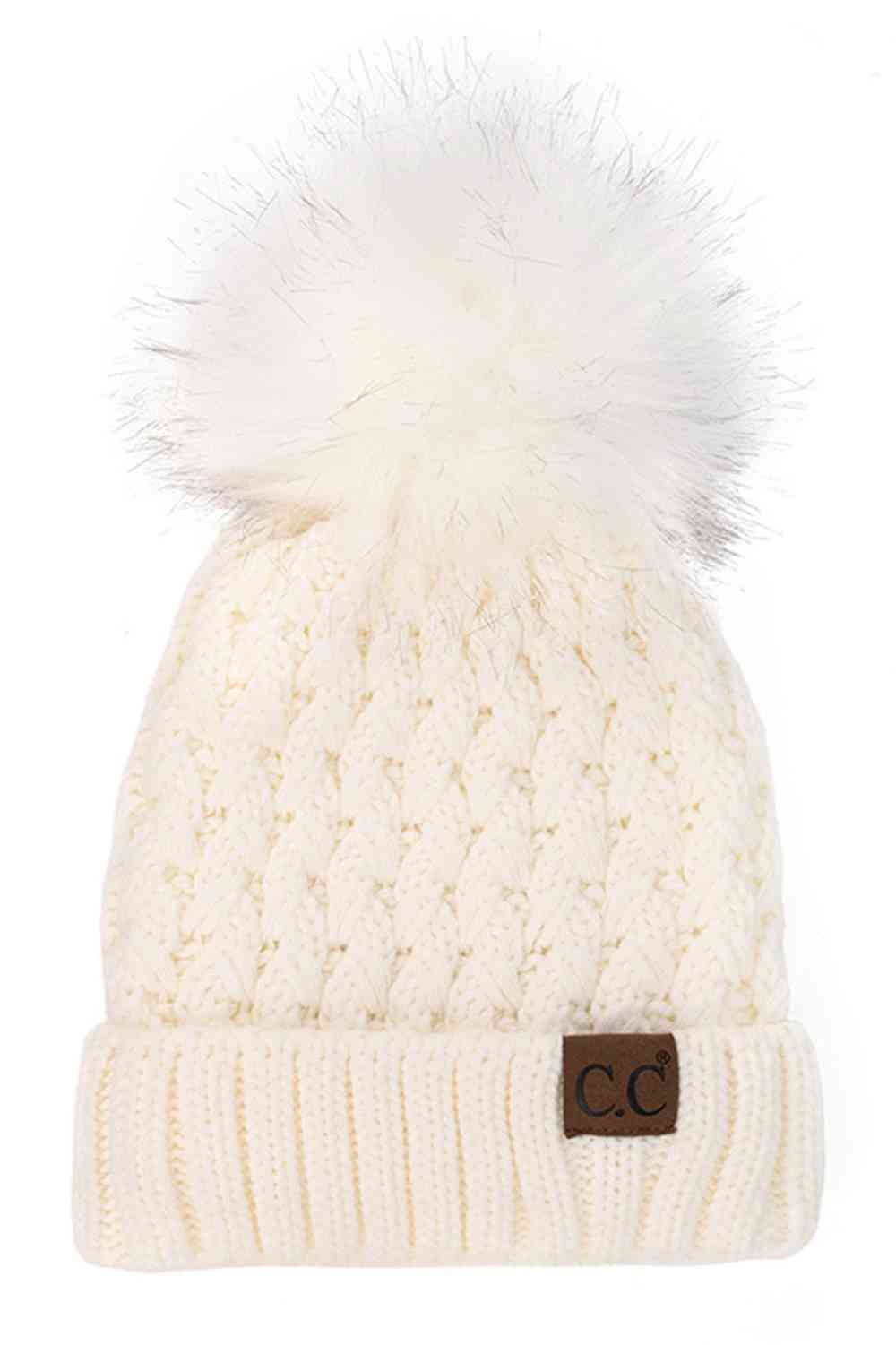 C.C Lattice Crossover Stitch Beanie
