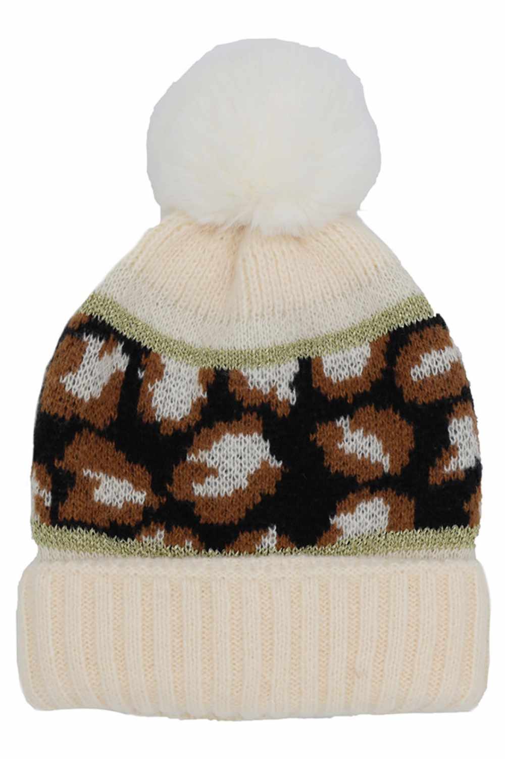 Leopard PomPom Beanie