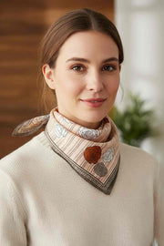 Modern Rose Print Bandana Scarf