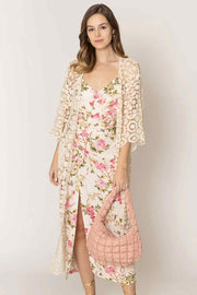 Versatile Solid Crochet Cardigan