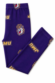 JMU Purple Duke Dog Leggings
