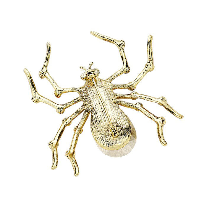 Crystal Spider Pin Brooch