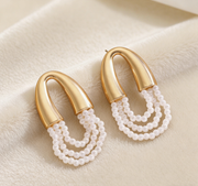 French Vintage Multi-Layer Pearl Tassel Earrings