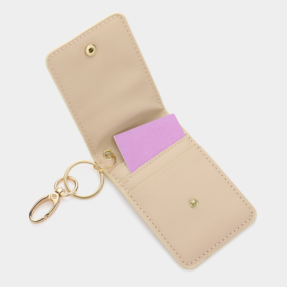 Fruits Printed Faux Leather Keychain / Card Holder Wallet