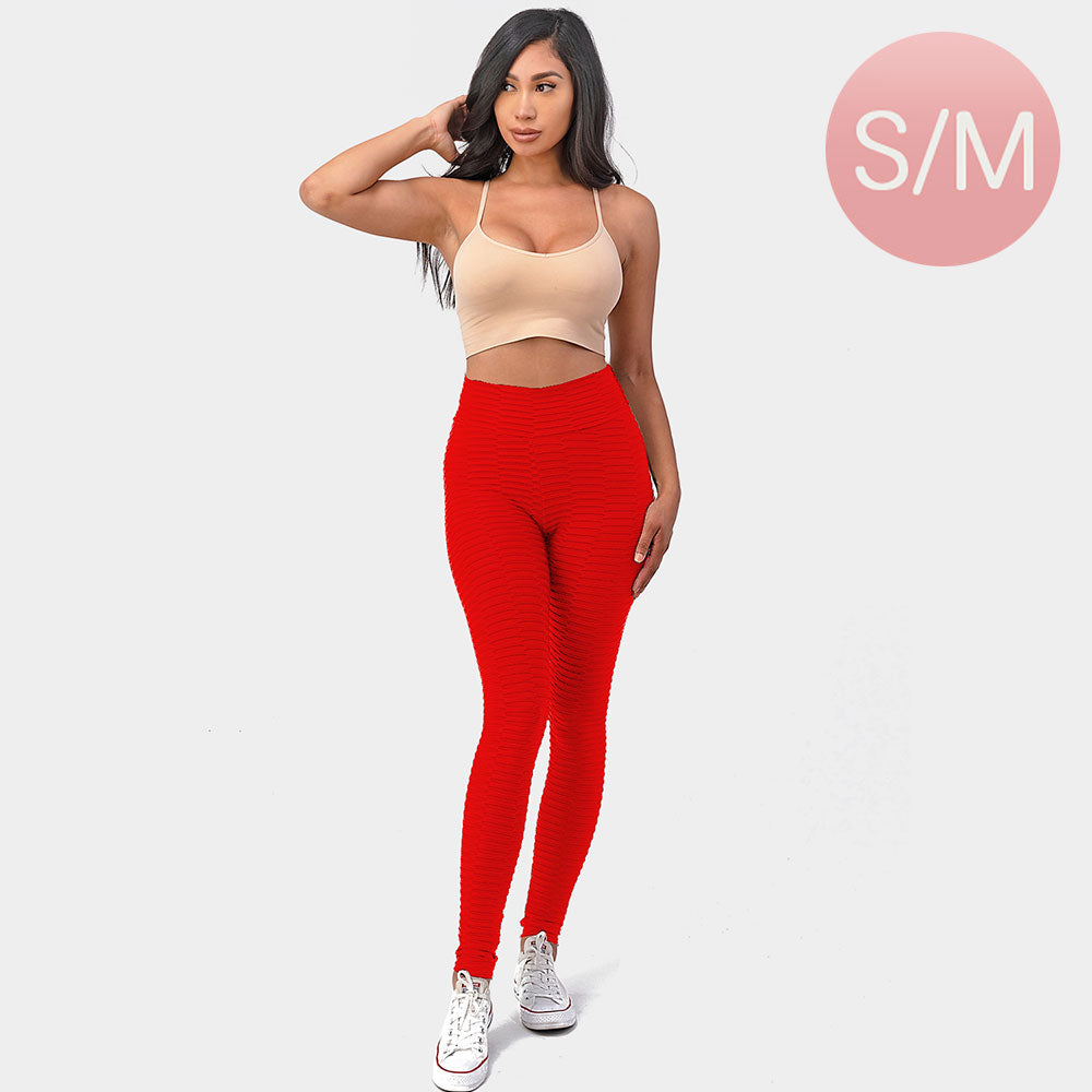 Wrinkled Solid Leggings