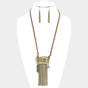 Ocean Queen Starfish & Mermaid Charm Metal Chain Fringe Necklace