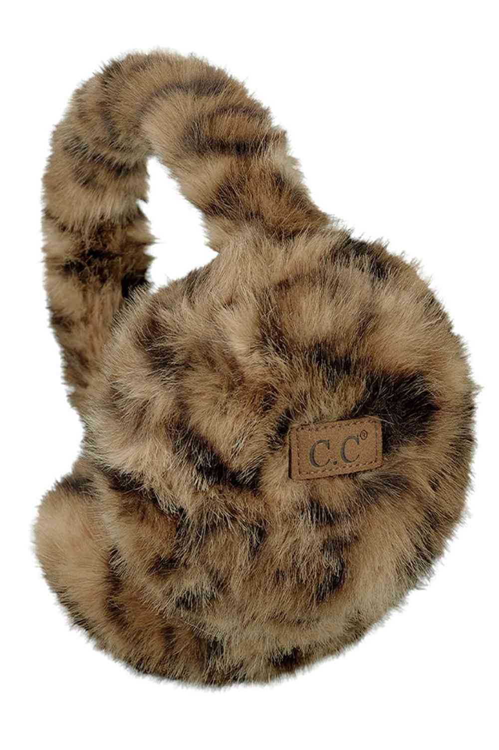 C.C Leopard Pattern Faux Fur Suede Earmuff