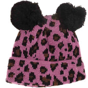 Baby Leopard Double Pom C.C Beanie