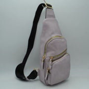 Multi-Zipper Crossbody Sling Bag with Adjustable Strap