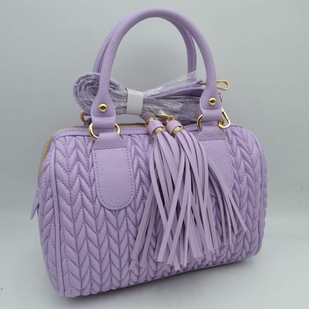 Quilted Chevron Satchel Handbag | Textured Top-Handle Crossbody Purse
