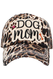 Leopard DOG MOM Vintage Baseball Cap