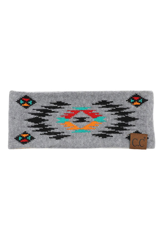C.C Soft Aztec Pattern Headband Headwrap Earmuffs