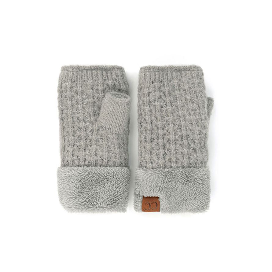 C.C Smocking Stitch Pattern Fingerless Gloves