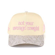 C.C NOT YOUR AVERAGE COWGIRL Lettering Trucker Cap