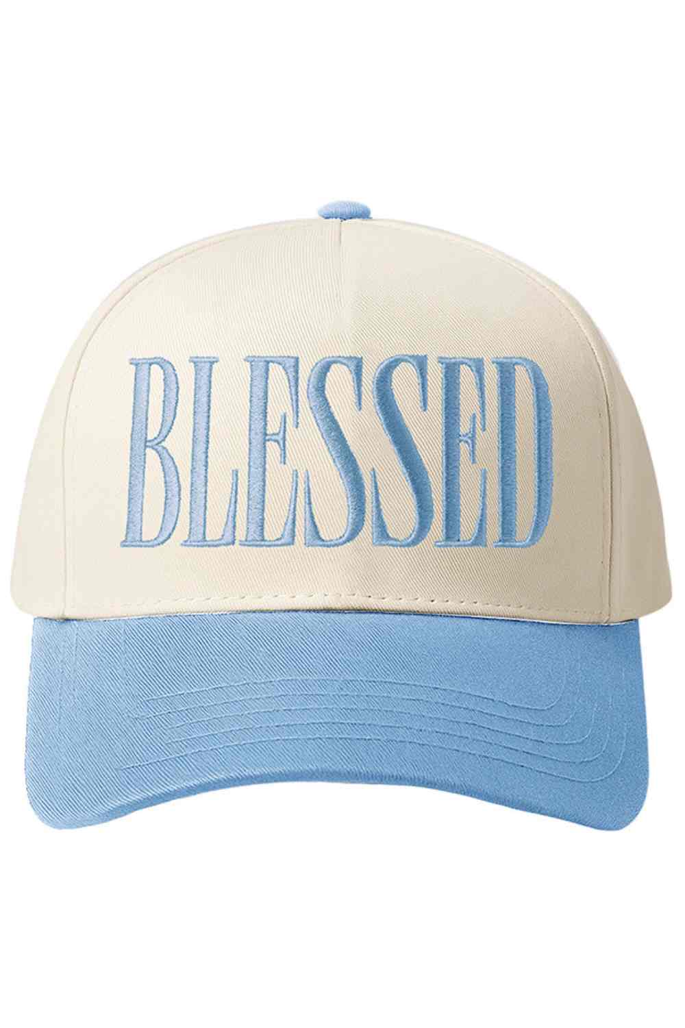 BLESSED Embroidered Letter on Two Tone Baseball Cap