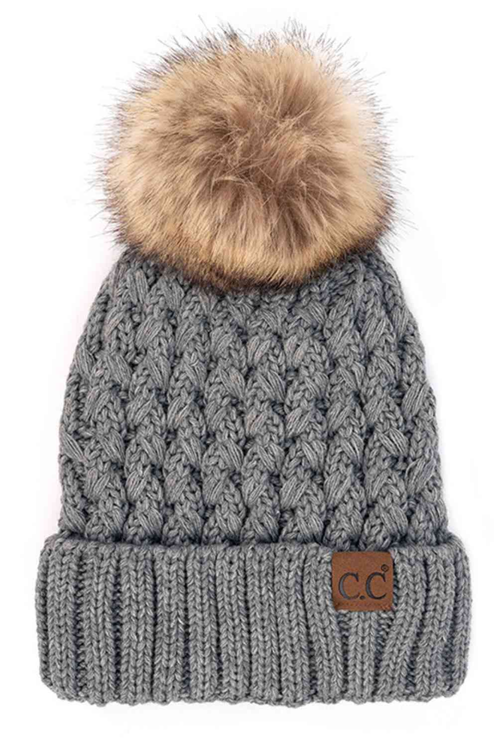 C.C Lattice Crossover Stitch Beanie