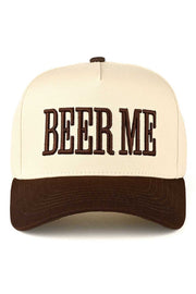 C.C Beer Me Letter Embroidered Snapback Trucker Cap