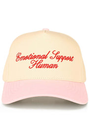 C.C EMOTIONAL SUPPORT HUMAN Letter Two Tone Trucker Hat