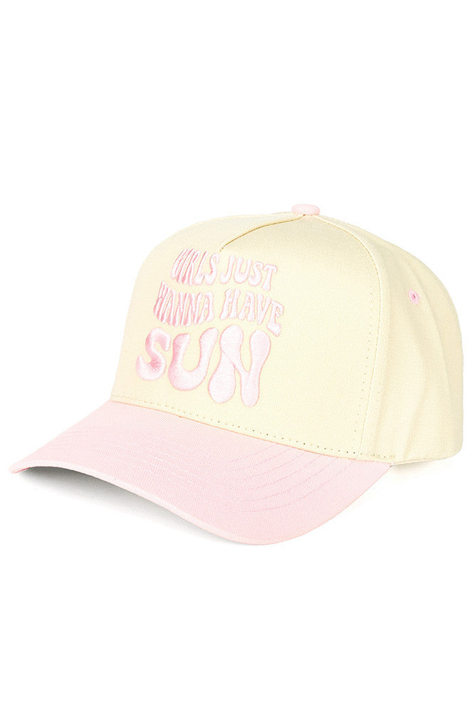 C.C GIRLS JUST WANNA HAVE SUN Cotton Baseball Cap