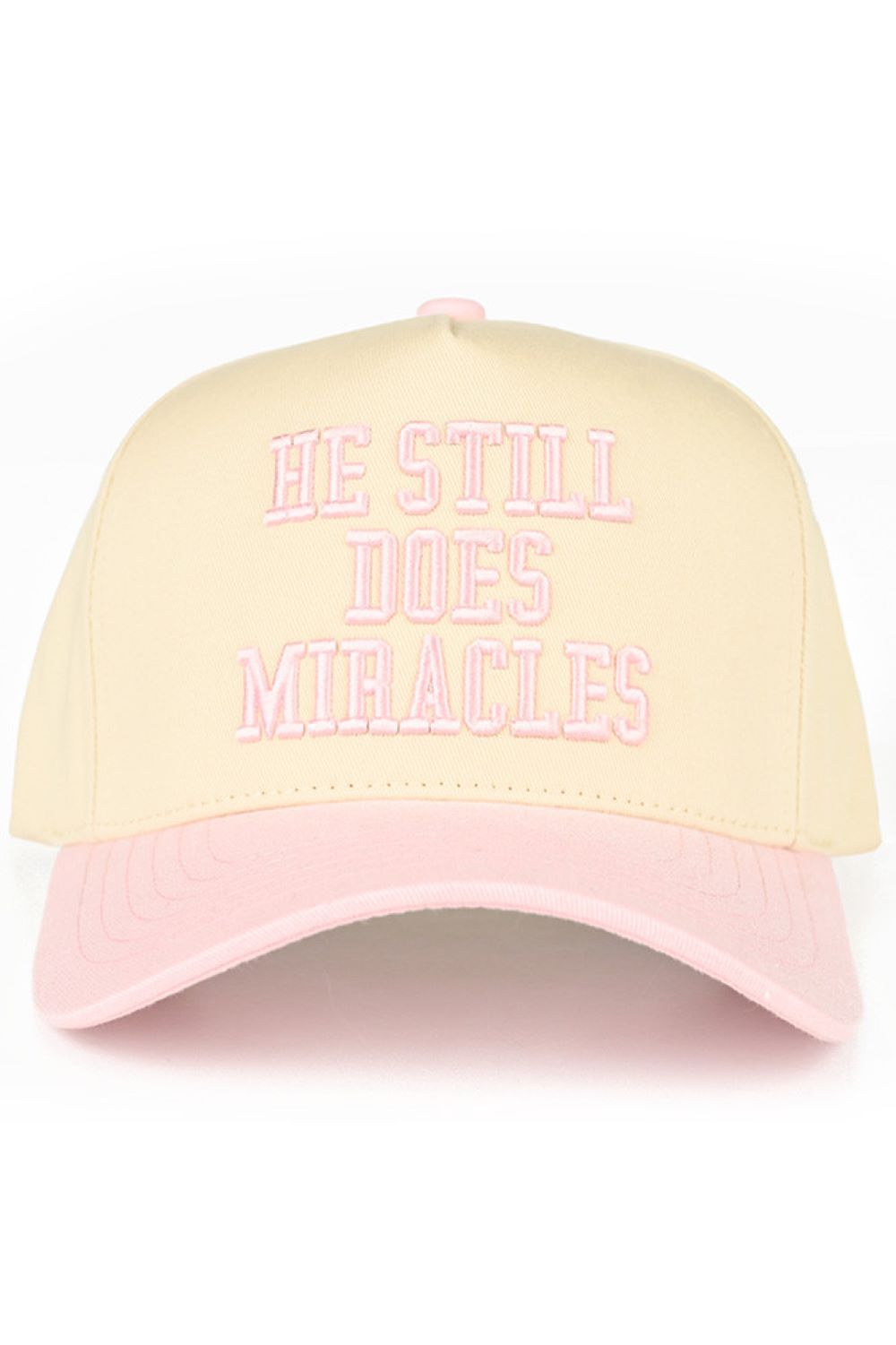 C.C HE STILL DOES MIRACLES Letter Two Tone Trucker Hat