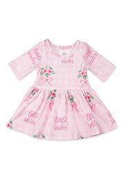 Little Sister Floral 3/4 Twirl Bodysuit