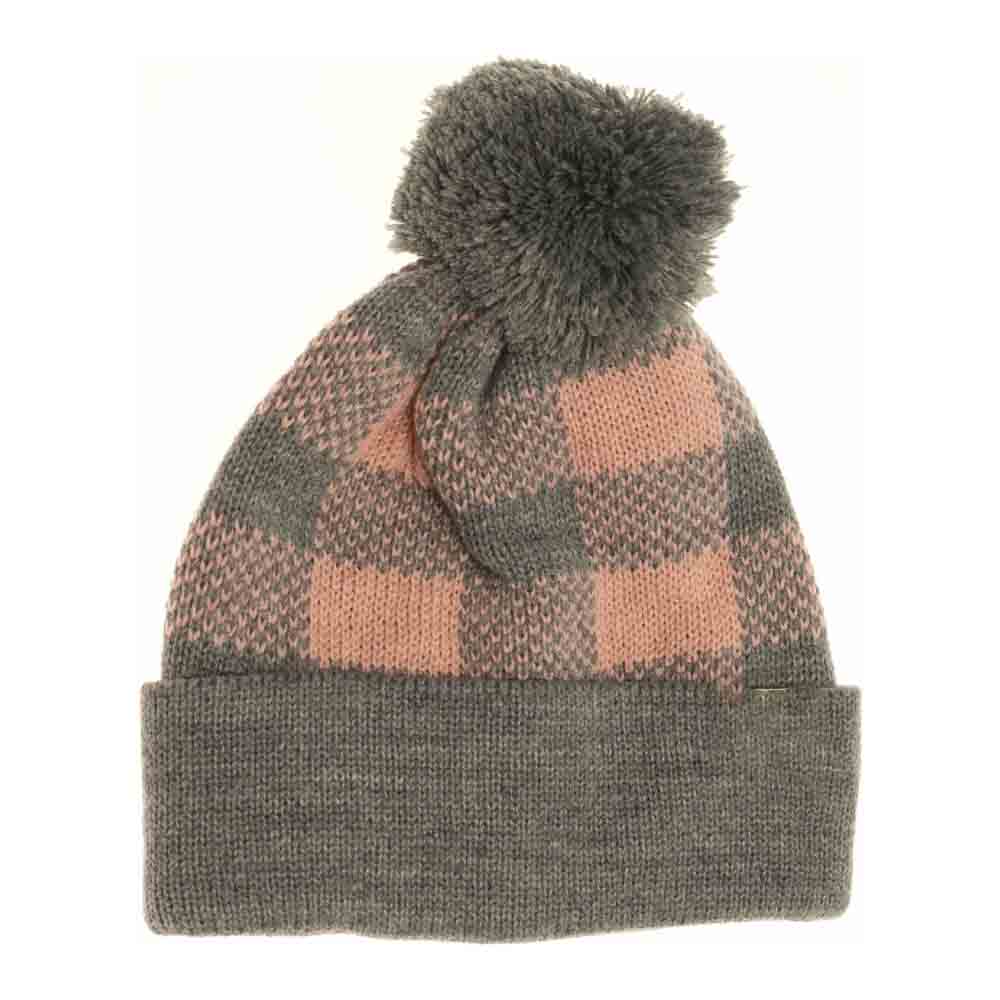 BABY Buffalo Plaid Pom C.C Beanie