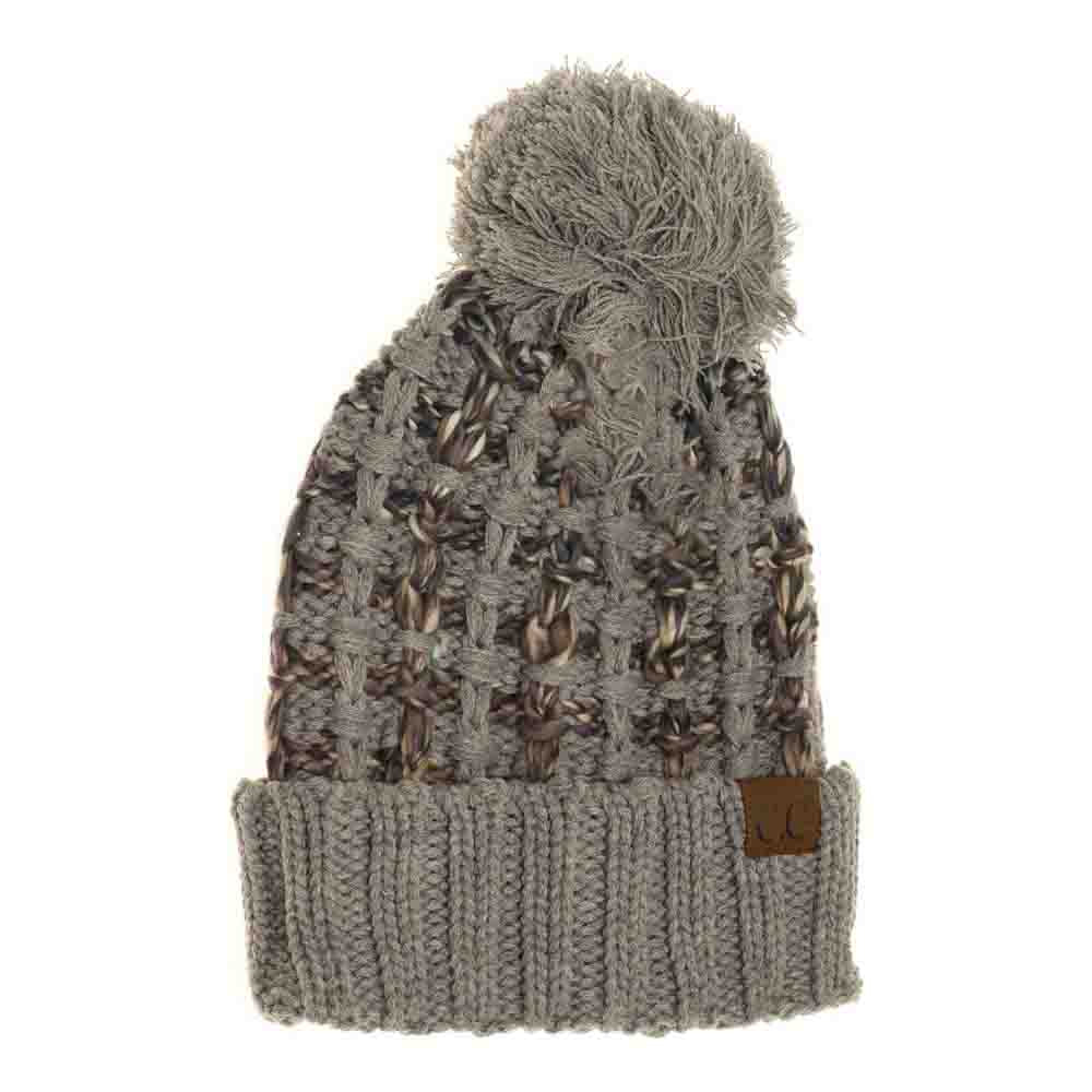 Ombre Double Slipstitch Pom C.C Beanie