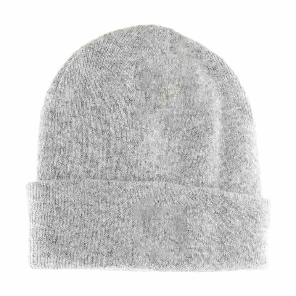 Unisex Soft Ribbed Leather Patch C.C. Beanie