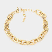 18K Gold Dipped Stainless Steel Premium Handmade Chain Link Bracelet
