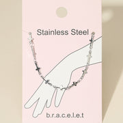 Stainless Steel Cross Link Chain Bracelet