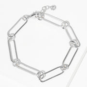 Gold Dipped Paperclip Chain Link Bracelet