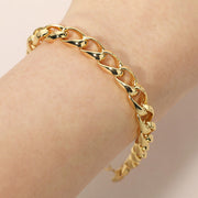 18K Gold Dipped Chunky Curb Chain Link Bracelet
