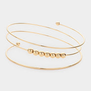Metal Ball Pointed Coil Bracelet