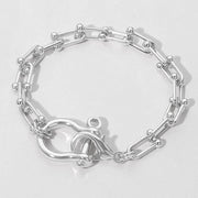 Metal Carabiner Clasp Industrial Link Chain Bracelet