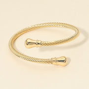 Twisted Metal Cable Bangle Bracelet