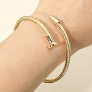 Twisted Cable Nailhead Wrap Bangle Bracelet
