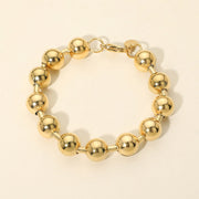 Stainless Steel Thick Beaded Chain Bracelet
