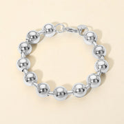Stainless Steel Thick Beaded Chain Bracelet