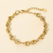 Stainless Steel Infinity Link Chain Bracelet