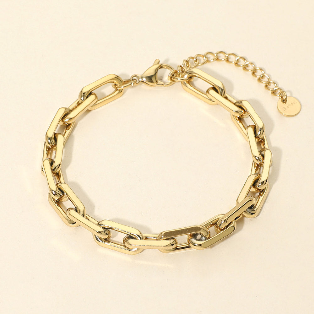 Stainless Steel Paperclip Chain Bracelet