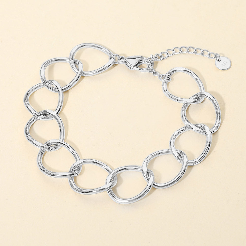 Stainless Steel Chunky Link Chain Bracelet