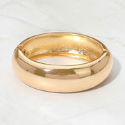 Classic Metal Dome Hinged Bangle Bracelet