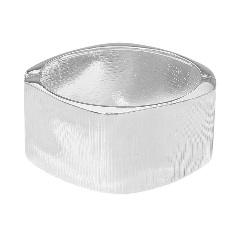 Bold Ribbed Metal Hinged Bangle Bracelet
