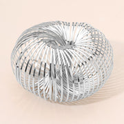 Modern Metal Cage Spiral Adjustable Statement Bracelet