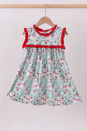 Strawberry Goose Ruffle Ruffle Dress